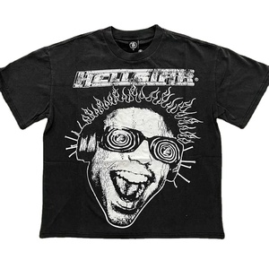 เสื้อยืดโอเวอร์ไซส์ผ้าฝ้าย 100% ขายดี ลายโลโก้ สำหรับผู้ชาย สไตล์ลำลอง สตรีทแวร์ ฮิปฮอป พิมพ์โลโก้ตามสั่ง - Product Image 1