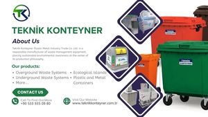 Conteneur de collecte des déchets en plastique HDPE certifié EN 840, 1100L - Product Image 4