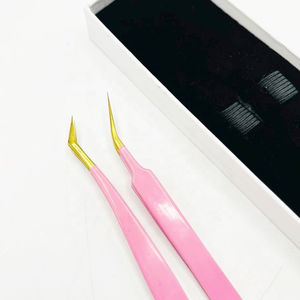Pince à cils personnalisée en acier inoxydable massif en or rose, pointe lisse pour l'isolation du volume, utilisation en soins personnels - Product Image 4
