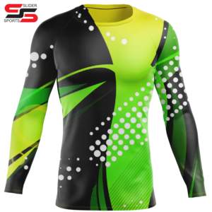 Flatlock Seams Raglan Sleeves Challenge Camisa de compresión de manga larga - Product Image 3