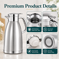 Thermos à double paroi en acier inoxydable 304, isolé sous vide, pour café, thé, grande capacité, pour la maison, l'hôtel, le bureau