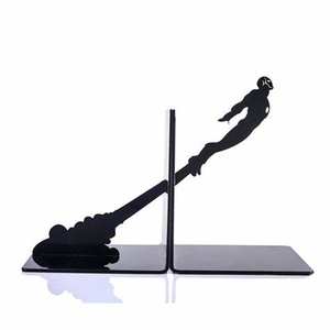 Sujetalibros de hierro creativo, soporte de libro de metal decorativo para oficina, estudio, escuela, dormitorio, sala de estar - Product Image 4