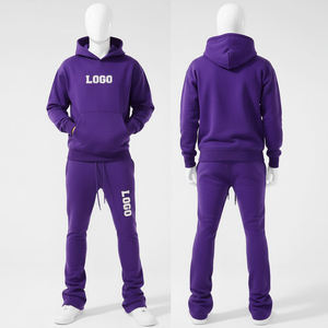 Ensemble de survêtements pour hommes de qualité supérieure, 100% coton molletonné, logo personnalisé et broderie, vêtements décontractés pour hommes, sweat-shirt et pantalon empilés - Product Image 2