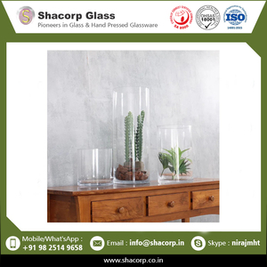 Vase en tube de verre cristal de la meilleure qualité pour la décoration d'hôtels - Product Image 2