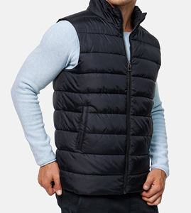 Gilet matelassé unisexe style urbain, imperméable, grande taille, en toile, chaud pour l'hiver, décontracté, à capuche, sans manches, multi-poches sur le devant - Product Image 3