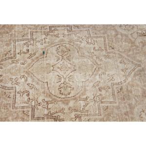 พรมวินเทจสไตล์ตุรกี ขนาด 8.4x11.5 ฟุต พรมขนสัตว์ลายสัตว์สีน้ำตาล - Product Image 5