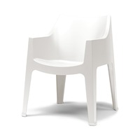Fauteuil empilable en technopolymère pour intérieur et extérieur, option ignifuge, chaise de terrasse pour restaurant et café, Italie