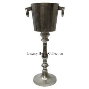 Solid Heavy <b>Material</b> Silver Color Metal Durable Wine Bucket and Drinkware and Beverages Tubs Champagne Storage and Organization - Product Image 5