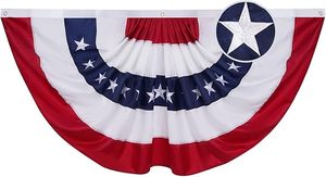 Drapeau américain à suspendre pour l'extérieur, 4x8 pieds, en polyester imperméable, plissé, avec étoiles brodées - Product Image 6