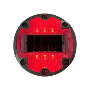 Светоотражатели дорожные светодиодные на солнечных батареях IP68 из алюминиевого сплава, сверхпрочные, для подземной установки, типа «кошачий глаз» - Product Image 2