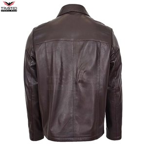 Chaqueta de cuero PU informal para hombre, precio al por mayor, chaqueta de cuero de moda de mejor estilo de alta calidad para hombre - Product Image 2
