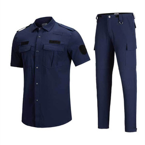 Vente en gros d'été pour hommes à manches courtes à séchage rapide haute visibilité vêtements de travail de sécurité pour hommes ensemble de costumes d'entraînement de garde de sécurité respirant - Product Image 2