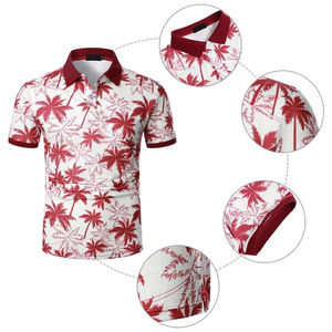 เสื้อโปโลสำหรับผู้ชายผ้าโพลีเอสเตอร์100% คุณภาพสูงแบบมืออาชีพลายพิมพ์ซับลิเมชันไม่ยับ - Product Image 4