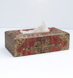 Caja de pañuelos impresa en madera de alta calidad estilo rectangular decorativo impreso respetuoso con el medio ambiente para el hogar para la sala de estar - Product Image 1