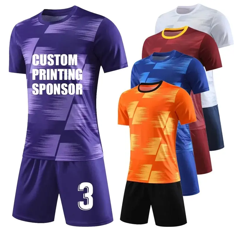 Tùy chỉnh bóng đá Jerseys người đàn ông đồng phục bóng đá DIY Tên số logo nhà tài trợ cho bóng đá đào tạo Tracksuit 2 miếng thể thao