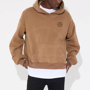 Sweat à capuche surdimensionné de haute qualité pour hommes col à capuche en coton mélangé décontracté pour la saison hivernale - Product Image 3