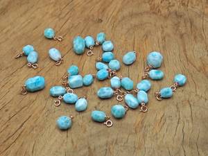 Collar con colgante de Larimar hecho a mano, joyería de piedras preciosas azules naturales, colgante de piedra elegante para mujer, regalo único - Product Image 4