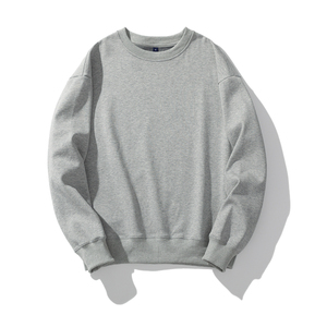 Sweat-shirt pour homme imprimé par sublimation Sweat-shirt surdimensionné en fourrure de renard argenté en coton avec col rond 350GSM Pull-over vintage - Product Image 3