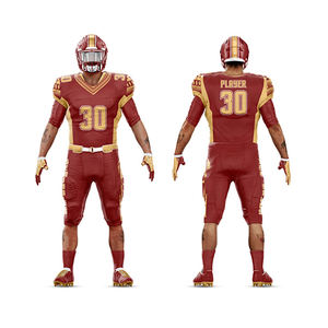 Uniforme de football américain haute performance pour adultes, respirant, manches courtes, design personnalisé, broderie entièrement personnalisée, vente en gros - Product Image 1