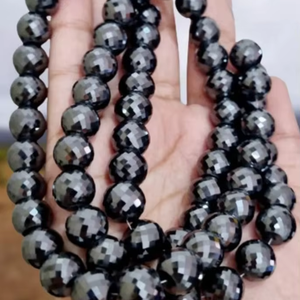 Black 12 MM Faceted Moissanite Diamond Beads Customized Moissanite jewellery - Product Image 2