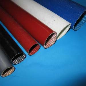 Firesleeve Silicone Rubber Coated Fiberglass <b>Sleeve</b> and high qualities Fire Resistant Silicone Braided Fiberglass <b>Sleeve</b> <b>Wire</b>. - Product Image 1