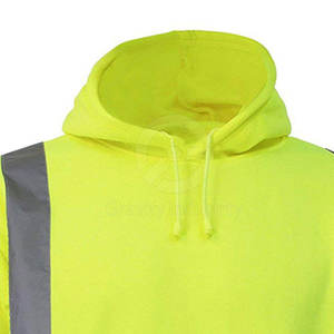 เสื้อฮู้ดไซส์ใหญ่ระบายอากาศได้ดีสำหรับใช้งานกลางแจ้ง ดีไซน์คอวี เสื้อผ้าทำงานแบบมองเห็นได้ชัดเจน ปรับแต่งขนาดได้และขั้นต่ำในการสั่งซื้อน้อย - Product Image 5