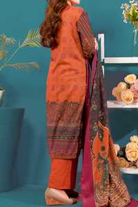 Vestido Khaddar ligero de buena calidad para mujer en Color sólido hecho a medida de cuello redondo talla grande vestido Khaddar para mujer a la venta - Product Image 4