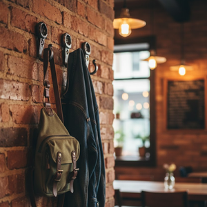 Crochet mural élégant en fer poli |   Crochet décoratif personnalisé pour chambre à coucher, salon et organisation - Product Image 2