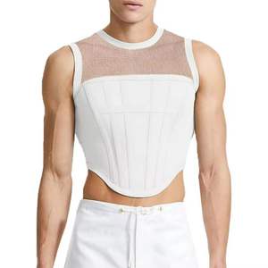 เสื้อกล้ามคอกลมถักแบบลำลอง ทรงปกติ ระบายอากาศได้ดี แห้งเร็ว เหมาะสำหรับออกกำลังกาย คุณภาพสูง บริการ OEM มีให้เลือกสีตามสั่ง - Product Image 4