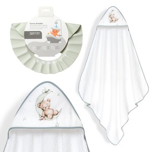 Serviette de bain verte Jirafa-Bicicleta+Hat 1x1 MT. pour les articles de bain pour bébé Mod Baby - Product Image 1