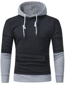 Sudadera con capucha con cremallera de mezcla de algodón básico de alta calidad para hombre Sudadera de manga larga texturizada informal Servicio OEM asequible cómodo - Product Image 1
