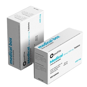 Boîte d'emballage de pilules de médicaments en papier rigide écologique, vente en gros - Product Image 1