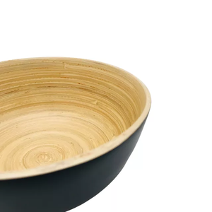 Bol à salade imprimé en émail noir Offre Spéciale Acacia salade en bois soupe de riz batterie de cuisine ustensiles de cuisine vaisselle ensembles de bols - Product Image 3