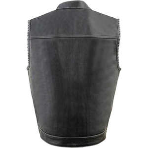 Gilet en cuir véritable de qualité supérieure pour hommes et femmes avec style vintage classique et coutures durables - Product Image 5