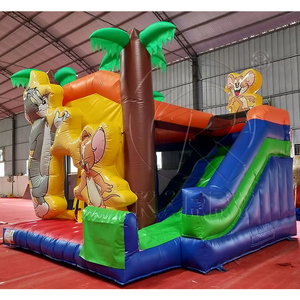 Château Gonflable Robuste Commercial Combo, Lit de Saut à Thème Dessin Animé, Aire de Jeu Gonflable pour Enfants Style Européen - Product Image 3
