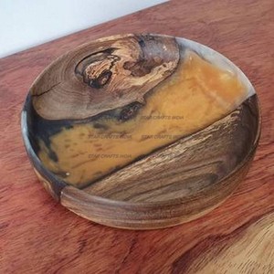 Resina epoxi de madera natural de alta calidad única, el mejor posavasos, bebida cuadrada redonda, el mejor posavasos de madera, resina epoxi - Product Image 3