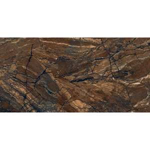 Orientbell vitrificado (GVT) 600X1200 DR Super Gloss piedra caliza marrón acabado brillante azulejos grandes azulejos de porcelana para suelo de pared grande - Product Image 3