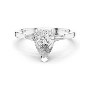 Bague en diamant de laboratoire de 1,39 carat en forme de poire pour femme, clarté VVS-VS EF, or 18 carats, 14 carats, 10 carats et argent 925, rose, jaune, blanc - Product Image 1