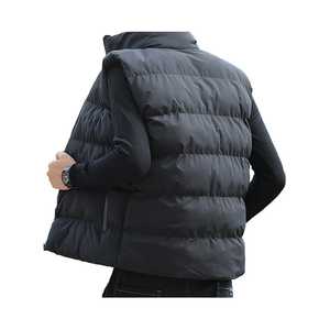 El mejor chaleco acolchado de algodón pesado para hombres, cómodo, uso seguro, meses fríos de invierno, logotipo transpirable, decoración hecha de cuero de nailon - Product Image 2