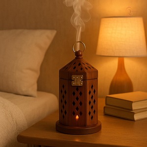 Stylish Wooden <b>Incense</b> <b>Burner</b> <b>Holder</b> with Long Tray for Clean and Safe Burning - Product Image 5
