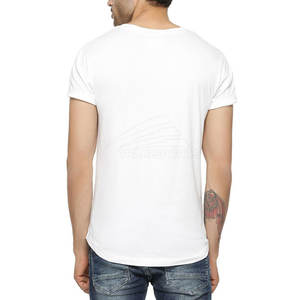 Long t-shirt en fibre de bambou de coton personnalisé de haute qualité pour hommes avec une excellente impression numérique Logo personnalisé! - Product Image 3