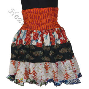 Gypsy Indian Patchwork Mini Rara Hippy Boho Festival Jupe boho élégant MS161 patch coton mini jupe sexy pour l'été - Product Image 5