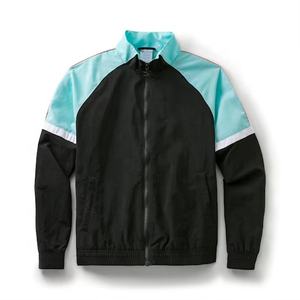 Chaqueta cortavientos impermeable de carcasa blanda con cremallera personalizada para hombre, chándal de nailon Unisex con puños elásticos - Product Image 1