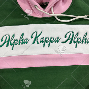 Alpha Kapa Alpha AKA Sorority Pullover Sweat à capuche personnalisé brodé Greek Apparel - Product Image 4