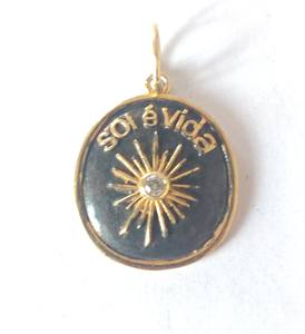 Sol e Vida Colgante Portugués Plata de Ley 925 Tamaño 25MM - Product Image 2