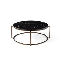 Table d'appoint en aluminium demi-lune table basse moderne demi-lune table basse en aluminium antique