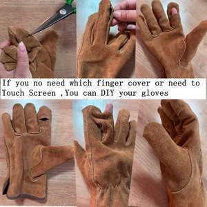 Gants de sécurité de construction en cuir de taille XL de haute qualité antistatique Anti-impact Anti-coupe Latex matériau de revêtement en gros pas cher - Product Image 5