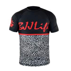 Rashguard design personnalisé Rashguard extensible dans les 4 sens Mma Rushguard Bjj OEM Mma Rashguard pour hommes Rashguard à manches longues - Product Image 6
