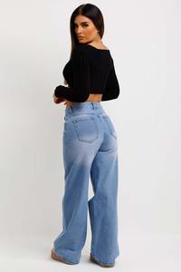 Suéter de Punto Corto para Mujer, Cuello Redondo, Color Sólido, Estilo Vintage Lavado, Holgado, con Abertura en el Dobladillo, para Invierno, Formal, con Borlas - Product Image 6