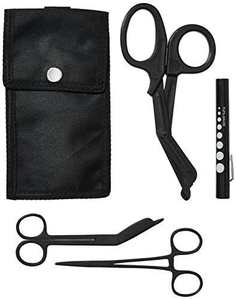 Herramientas paramédicas EMT negras de primera calidad construidas para uso táctico incluye tijeras de vendaje médico Manual de tijeras de utilidad - Product Image 1